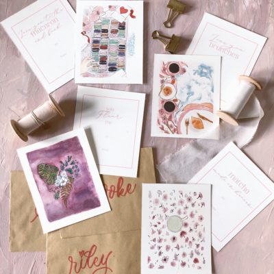 Valentine’s Flatlay Watercolor Collection | Free Printable Valentine’s Cards