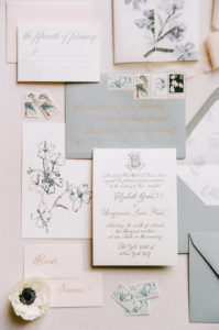 Dusty Blue and Vellum Invitation